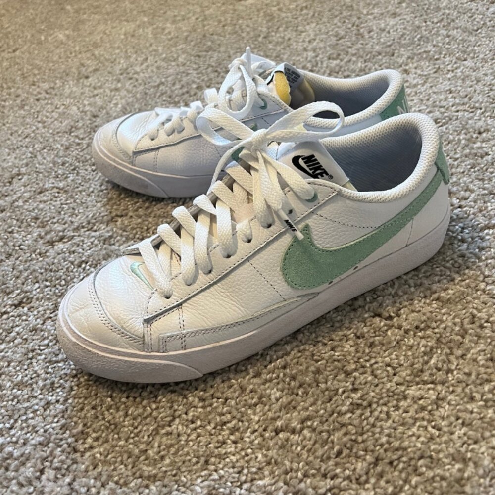 Custom Nike Blazer Low '77 By You – White/Mint Foam (Women’s 7.5 US)